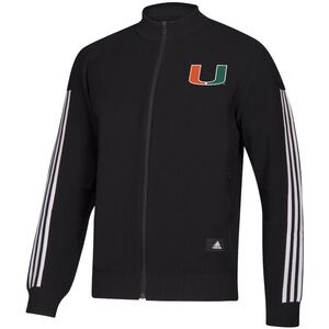 Adidas Men’s Black Miami Hurricanes Full Zip Stadium Track Jacket XXL